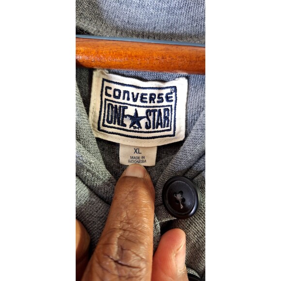 CONVERSE ONE STAR Pop Over L/S Sweater Top Women's Sz XL Athleisure Casual Sport - Picture 3 of 8